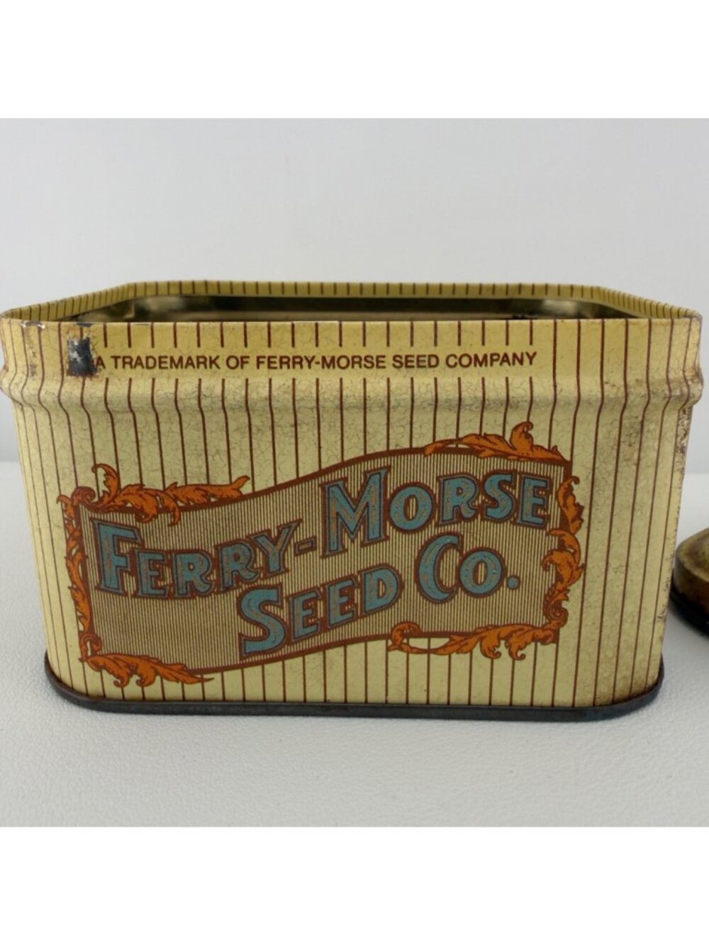 Vintage Ferry Morse Flower Seeds Tin Storage Box Advertising Decorative - Picture 12 of 12
